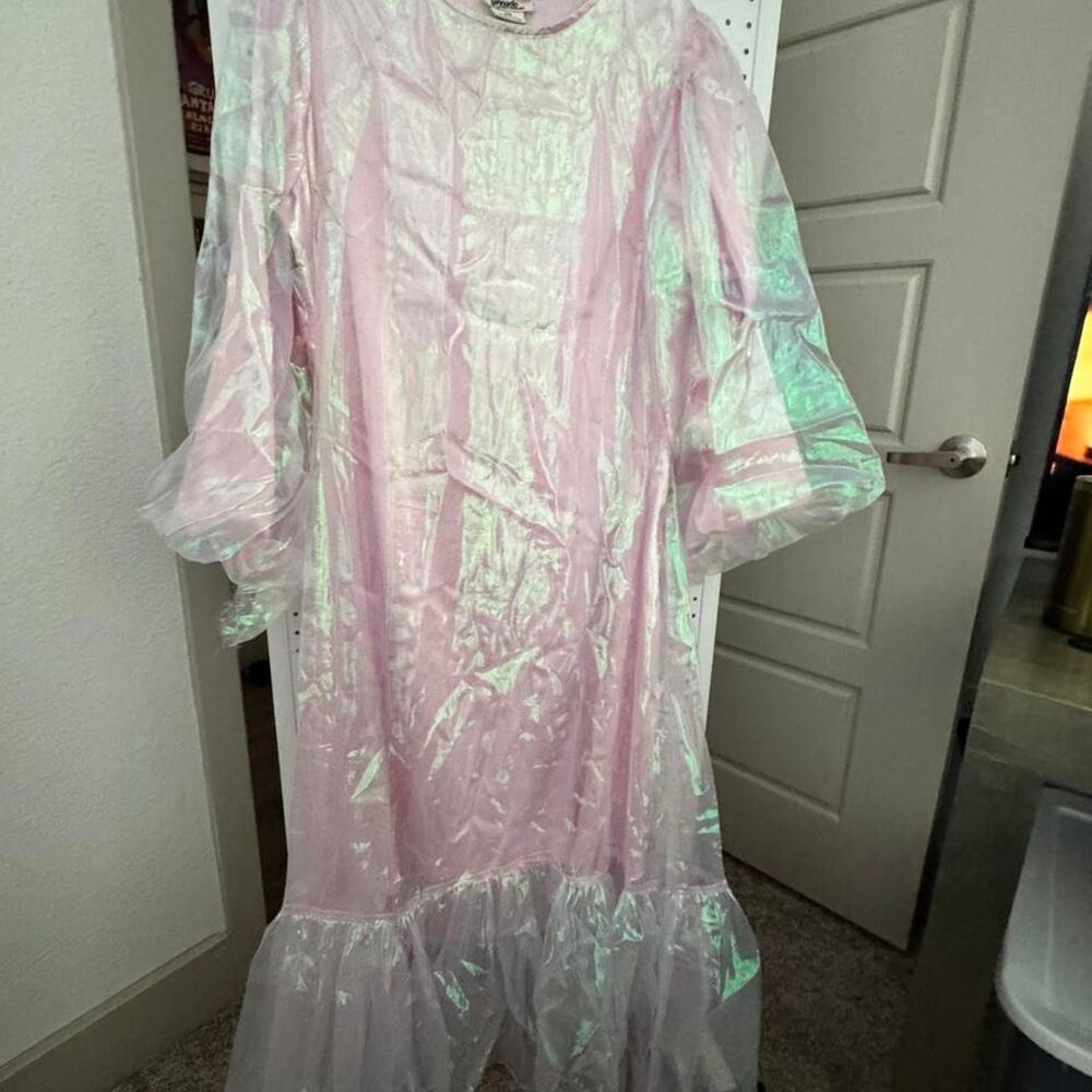 Anthropologie Pinnacle Shruti Sancheti Iridescent Organza Maxi Dress 2X